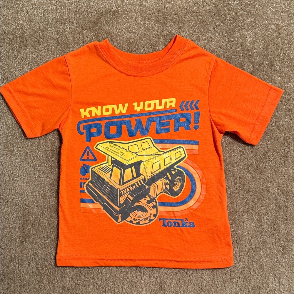 Tonka Orange T-Shirt with Truck Design